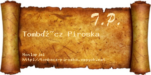 Tombácz Piroska névjegykártya