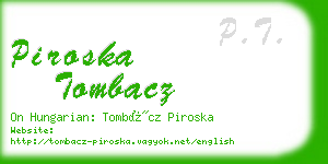 piroska tombacz business card